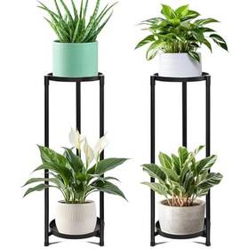Us-vp0411 Ptmq 2 Tier Tall Plant Stand Indoorlack Corner Tiered Round For B