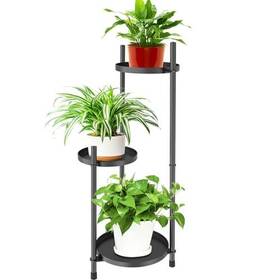 Us-vp20230526-01 Ptmq 3 Tier Plant Stand Indoor Tall Black Metalorner Stands For C