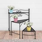 50-lg1152 Pure Garden Plant Stand 3-tier Indoor Or Outdoor Folding Spiral