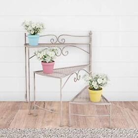 50-lg1161 Pure Garden Plant Stand 3-tier Indoor Or Outdoor Folding Spiral