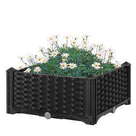 Quickway Imports 651355238923 Raised Garden Bed Screwless Planter Brown