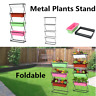 Rau4919661961152os Ikayaa Tier Metal Folding Plant Stand Flower Pot Outdoor Indoor