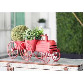 10round Red Iron Eclectic Planter 10 X 22 9