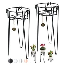 Reficia 2 Tier Versatile Metal Plant Stand Mid Century Modern Stands