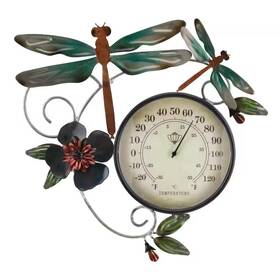 Regal Art & Gift 313114881817 Thermometer Metallic Wall Decor - Dragonfly