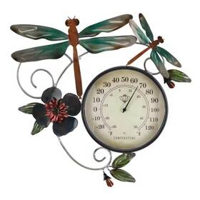 Regal Art & Gift 445008218218 Thermometer Metallic Wall Decor - Dragonfly