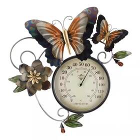 Regal Art & Gift 445011197166 Thermometer Metallic Wall Decor - Butterfly