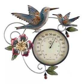 Regal Art & Gift 705353477492 Thermometer Metallic Wall Decor - Hummingbird