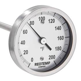 Reotemp 853850002164 Heavy Duty Compost Thermometer - Fahrenheit 24 Inch Stem Made In The Usa