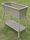 3190-am Resin Id Stand Antique 2-tier Wicker Plant Steel 3185253 Moss Outdoor