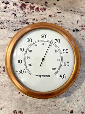 Restoration Hardware 442750290001 Westport Copper Swing Arm Thermometer New In Box