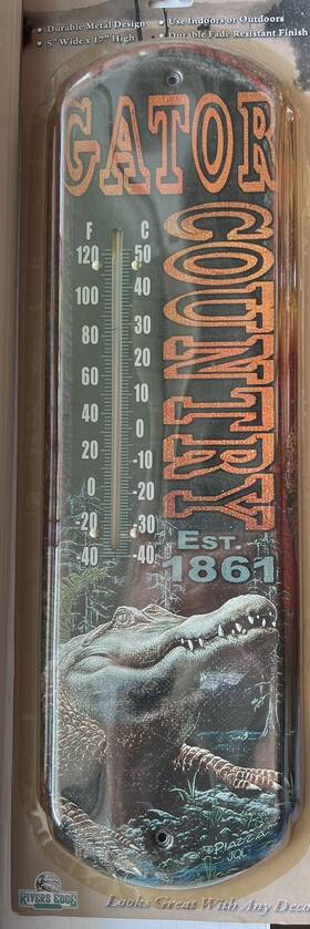 Rivers Edge 643323134108 Inch Gator Country Nostalgic Tin Thermometer By Products New