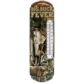 3057 Rivers Edge Products Tin Thermometer - Big Buck Fever