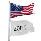 Rj-u-flp-22-001-0001 Reasejoy Ft Telescopic Aluminum Flagpole Free Flag Ball 637509426378