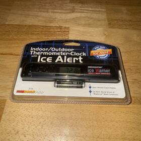 3172 Road Pro 045464230907 Indoor Outdoor Thermometer And Clock With Ice Alert