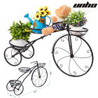 Swsbm9o28f Romantic Tricycle Home Wrought Iron Plant Stand Garden Chic Flower Pot Rack Cute
