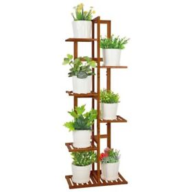 Rossny Bamboo Plant Stand Stands For Indoor Tall Rack 6 Tier