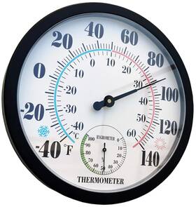 Rtwaw 445020147107 Indoor Outdoor Thermometer Large Wall Thermometer-hygrometer Waterproof