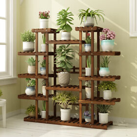 256amkgjagh Rustic Plant Stand Wooden Bonsai Rack Storage Shelf Corner Household Heavy Duty