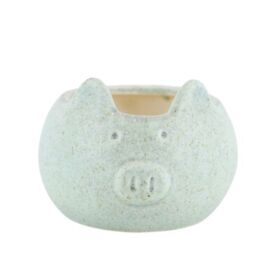 14020-01 Sagebrook Home 7 In. Pig Planter Green