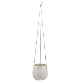 Sagebrook Home 603765779442 6 Inch Hanging Planter White 6.5 H - 7.0 X