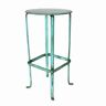 Bm209890 Saltoro Sherpi Metal Plant Stand With Round Top And Tubular Legs Blue