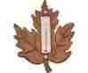 Se2170108 Songbird Essentials Stained Maple Leaf Window Wood Thermometer By