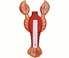 Se2172007 Songbird Essentials Red Lobster Wood Window Thermometer By Essentials-handcrafted 2 Sided