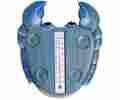 Se3171732 Songbird Essentials Blue Crab Thermometer By Essentials-farhenheit Celsius Two-sided Wood
