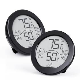 Secrui Th1-2 Hygrometer Thermometer For Room Temperature Humidity Th1 X2 Black
