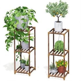 Set Of 2 Diy Matching Plant Stand Entryway Garden Wedding Flower Shelf Rack Deco