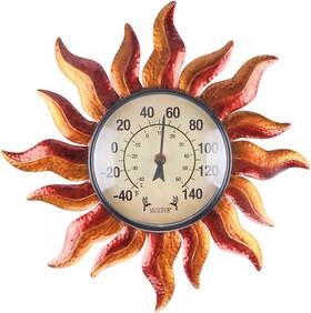 Shnoon 313032733779 Mumtop 13.7 Inch Indoor Outdoor Thermometer Large Number Wall Mounted Sun Thermomet