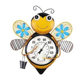 Shnoon 313095557534 Indoor Outdoor Thermometer Bees Large Number Wall Mounted For