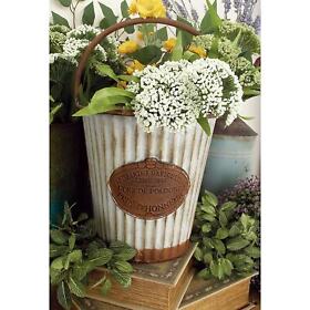 Silver Tin Farmhouse Planter Set Of 3 S 20 18 16inch.h Brown