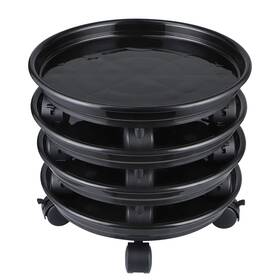 Skelang 631384983346 4-pack Plant Caddy 11.8 Inches Pallet With Brake Wheels Stand Rol