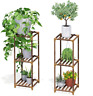 Spaceaid 2 Pack Plant Stands For Indoor Outdoor Plants Set 33inch/33inch Flexible Com