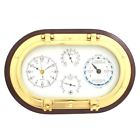 Sqb579 Bey Berk Clock Tide Therm Hygrometer On Mahogany 797140115793
