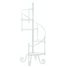 Ss-khd-10017947 Koehler White Iron Spiral Staircase Plant Stand