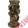 Sta-dragon5 Sierra Accessories Dragon Statue Pedestal Plant Stand Oriental Asian Bronze End Side Accent Table 849527048719