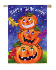 25t3608 Stack Pumpkins Halloween Happy Vertical