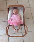 Stroller Stand Carriage Chic White Plant Vintage Shabby Buggy Doll Wicker