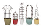 40306-5 Style Classic 5 Iron Trellis Planters Patio Covington Set Decor