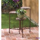 Summerfield Terrace Triple Folding Planter Stand Weathered Wood And Rustic Finish 817216010439