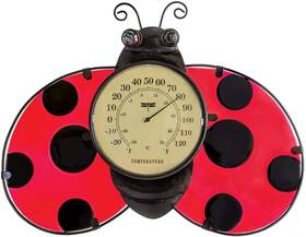 34829221 Swim Central 16 Inch Ladybug Outdoor Garden Wall Thermometer