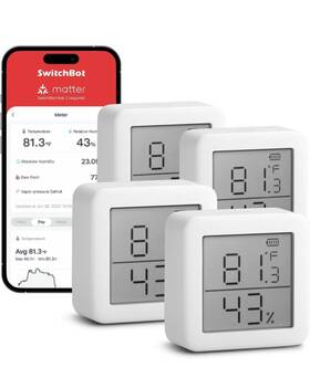 Switchbot 850007706722 Smart Hygrometer Thermometer Indoor Humidity Meter Dewpoint/vpd/