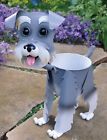 Tall 12.75 Metal Schnauzer Decor Adorable Mini 4 Garden Planter Flowers " Yard