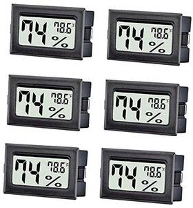 Tazy-6a Tasogen 6 Pack Mini Digital Thermometer Hygrometer Indoor Temperature And Humidity