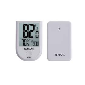 Taylor 077784043561 Wireless Digital Indoor Outdoor Weather Station White