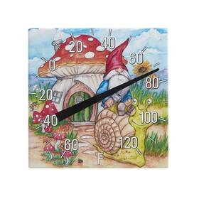 Taylor 077784043646 Gnome Garden Tabletop Indoor Outdoor Thermometer Wireless With E