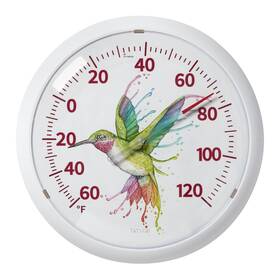Taylor 077784044889 Watercolor Series Rainbow Hummingbird Indoor Outdoor Dial Thermometer Home D